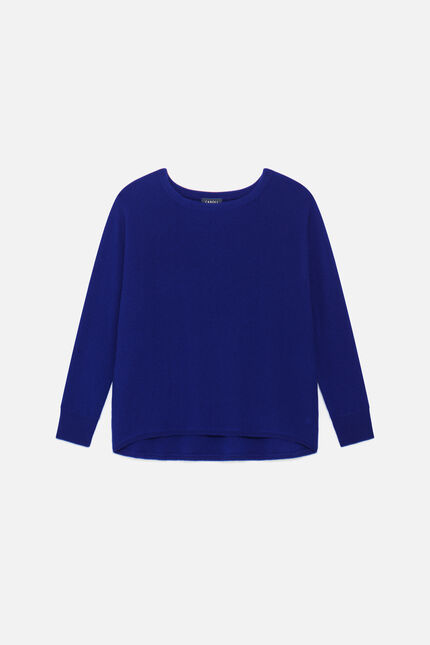 trui mamelia 100% kasjmier blauw vrouw