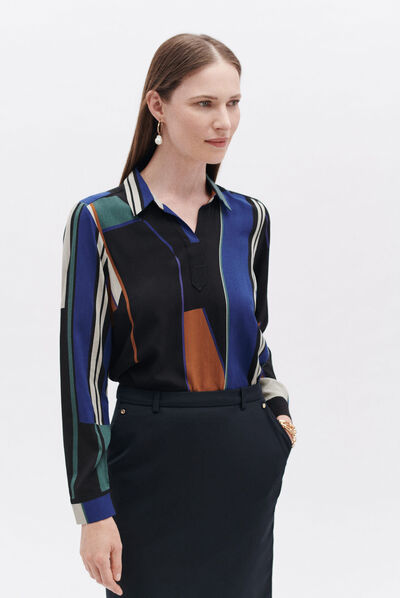 Blouse lovely1 bleu electrique femme