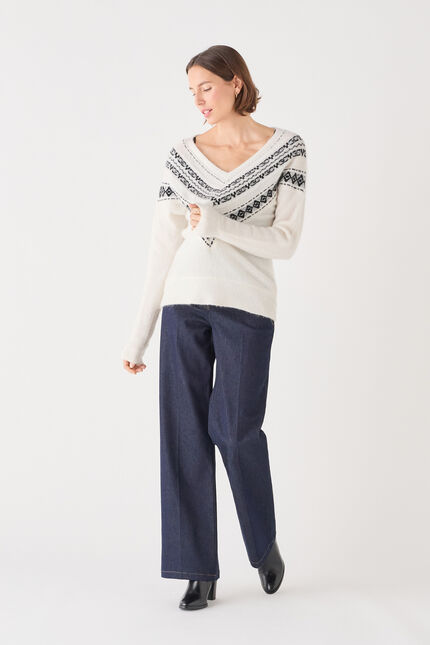 Maglione msteven ecru donna