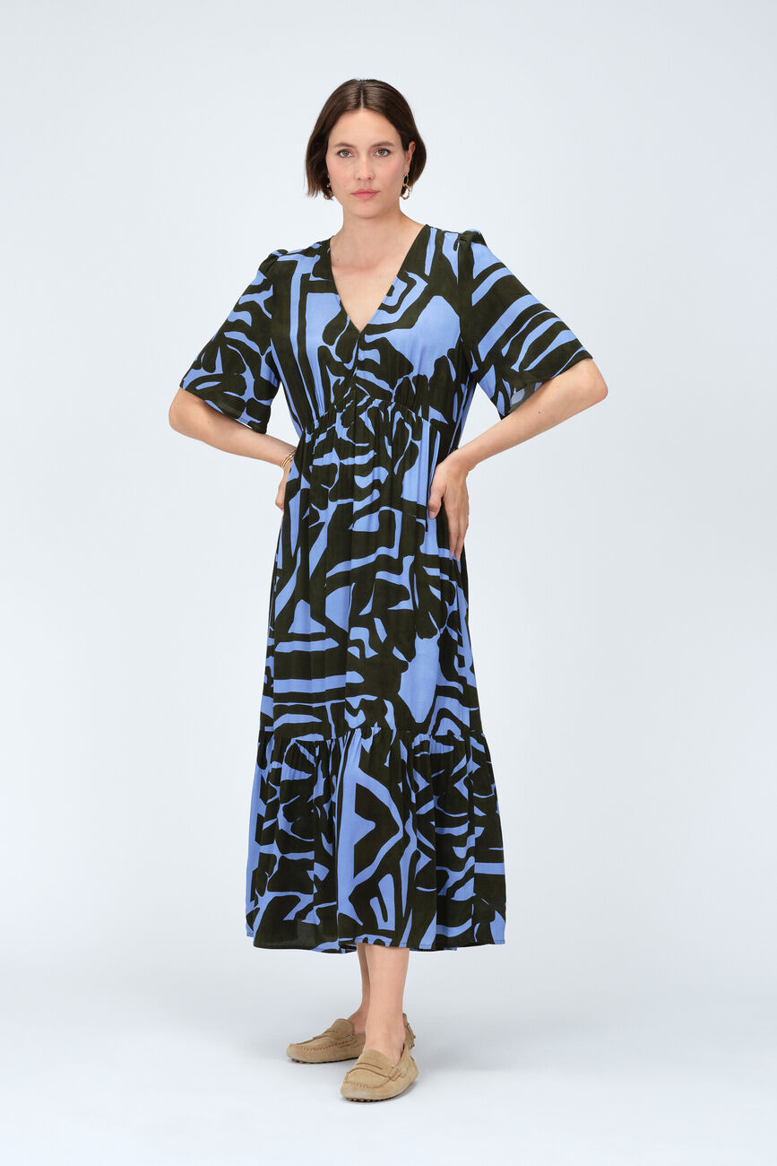 tania dress khaki green woman