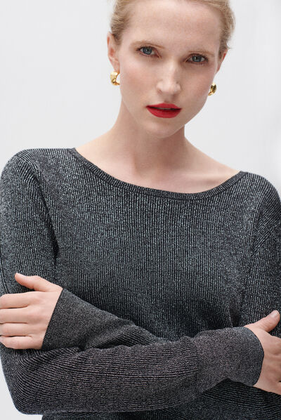 pull katia gris argent femme