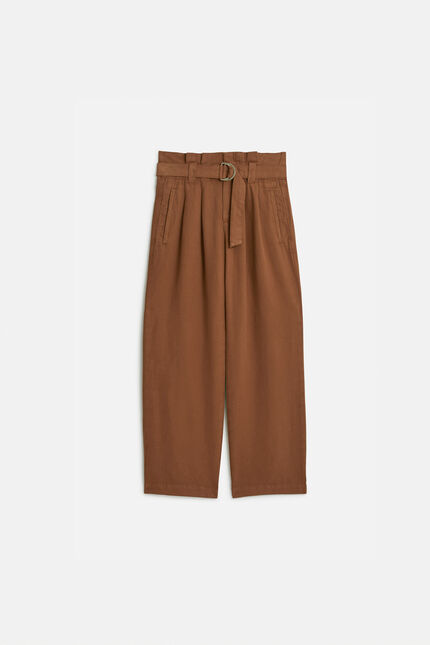 pantalon terra orange fonce femme