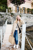gabardine trench sand woman