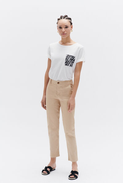 pantalon melody taupe femme
