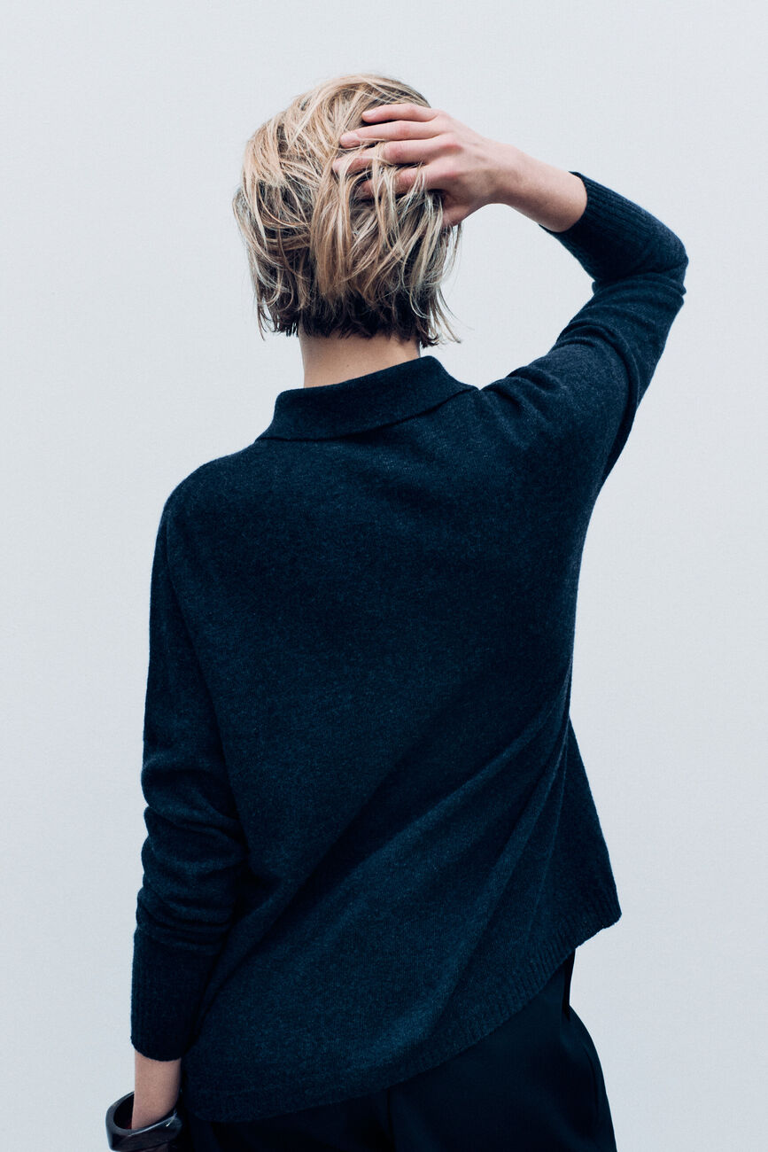 Mpatty sweater made in Italy dark grey woman