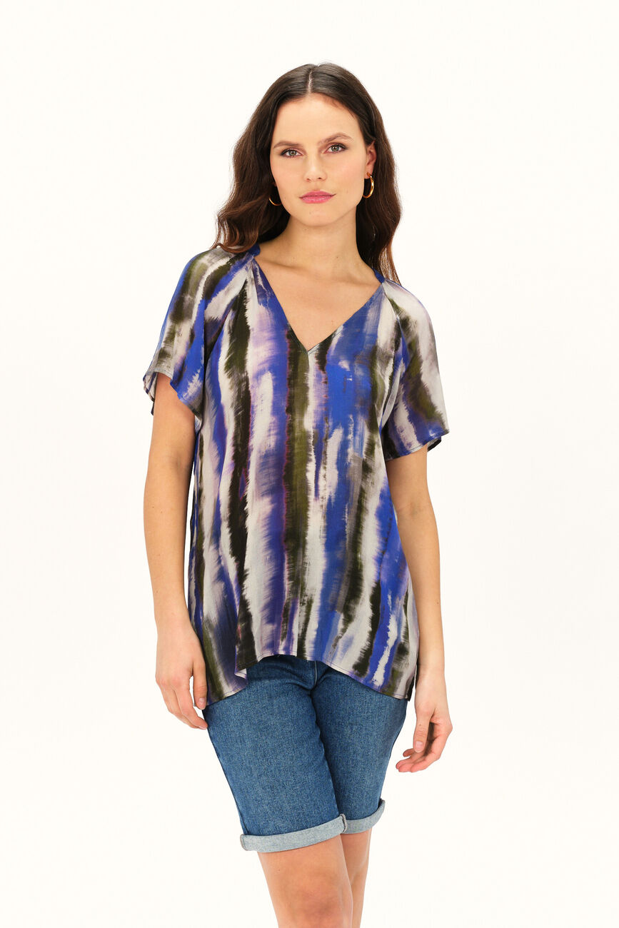 Blouse cobra bleu turquoise femme