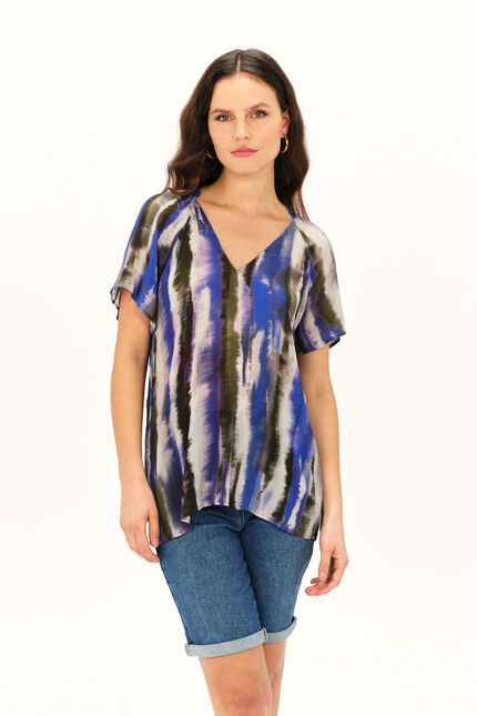 Blouse cobra bleu turquoise femme