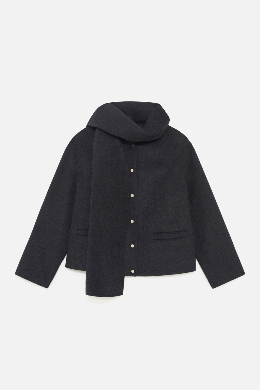 Gentiane coat grey woman