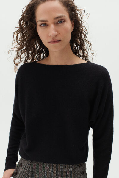 pull marie 100% cachemire noir femme