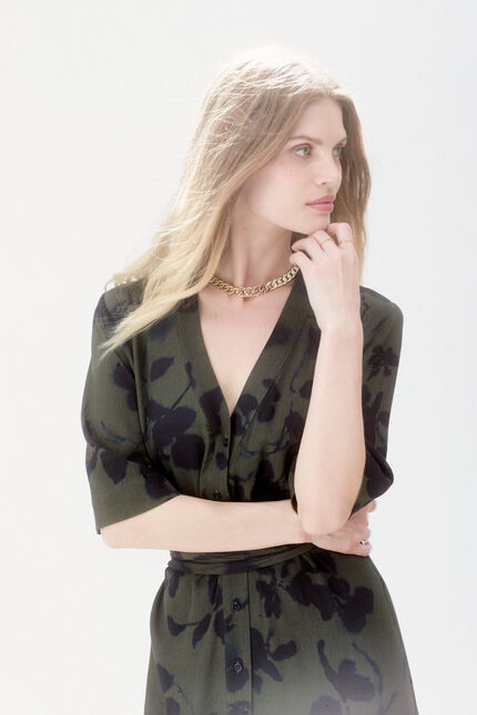 Abito Relisa verde cachi donna