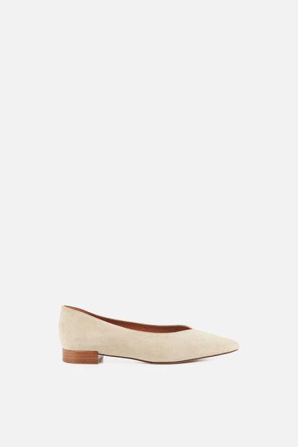 Ballerines Aria en cuir naturel sable femme