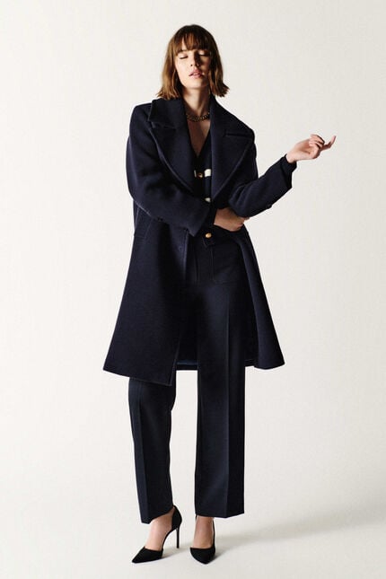 Gabanone coat navy blue woman