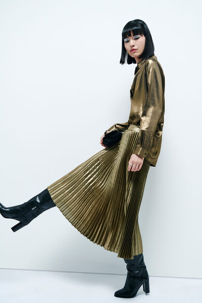 Jupe amelia2 couleur or femme