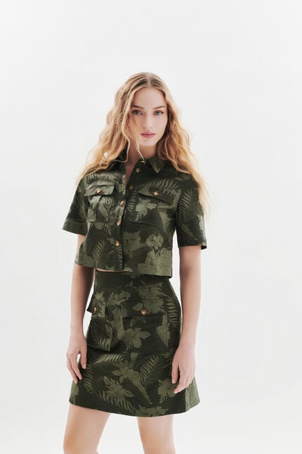 Jupe Jane vert kaki femme