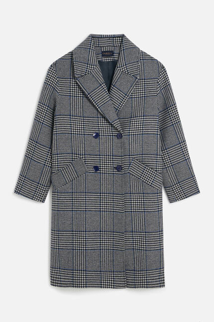 Manteau galopino bleu electrique femme