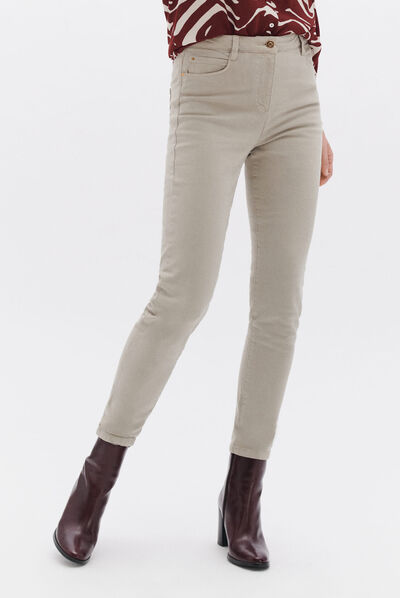 Pantalon ptonio beige femme