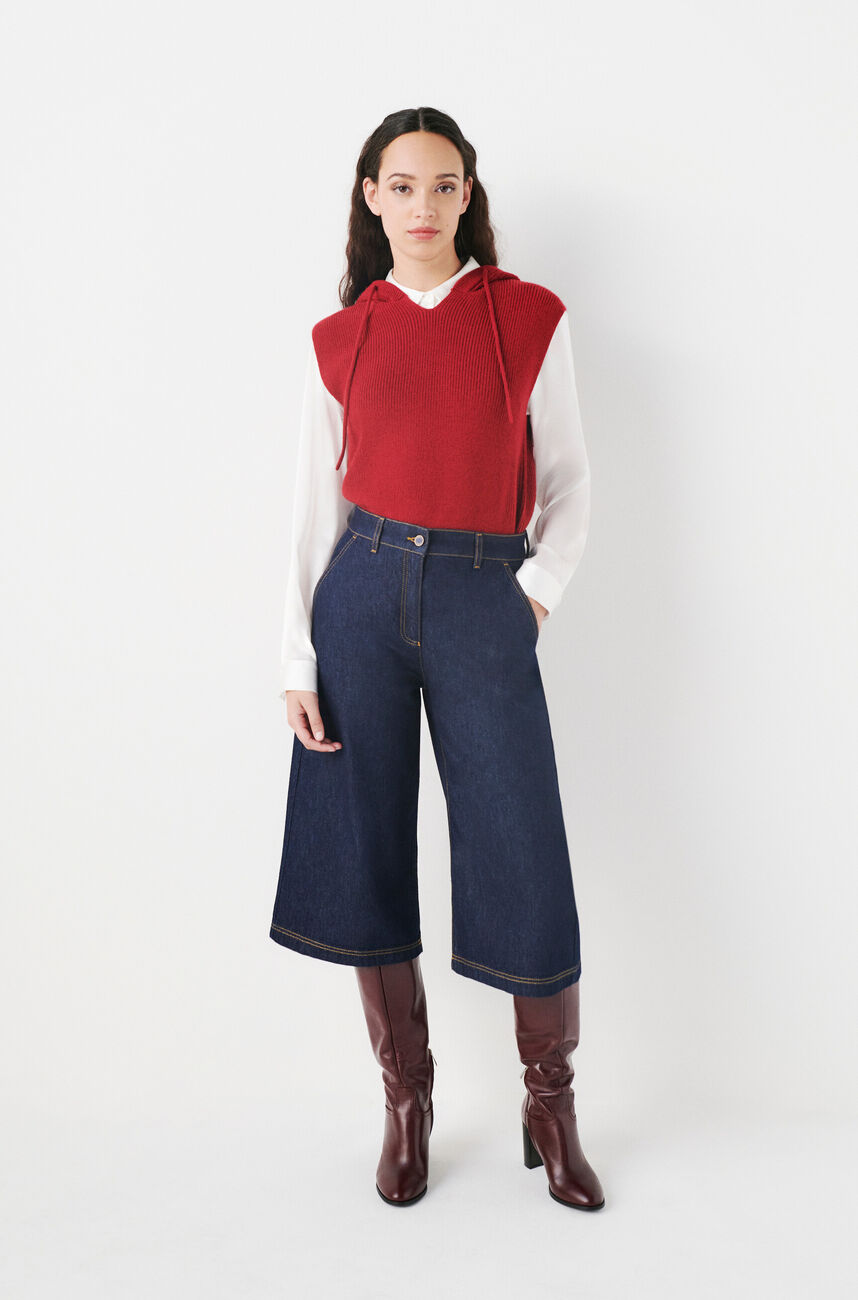 pepper trousers raw denim woman