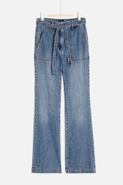 pantalon darwin denim baby bleu femme