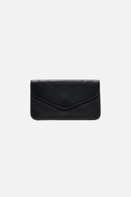 Sac shania en cuir naturel noir femme