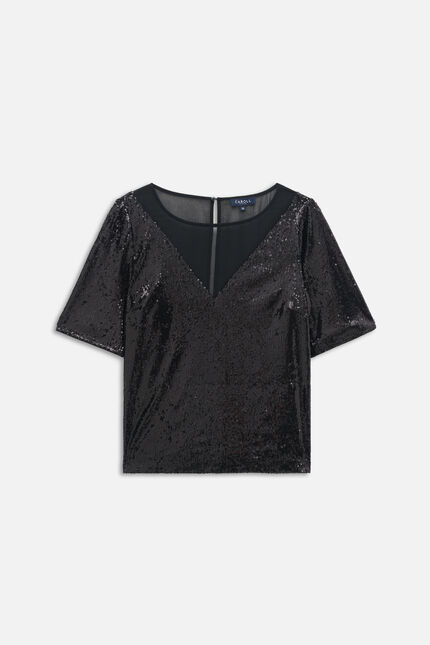 Blouse cjoy noir femme