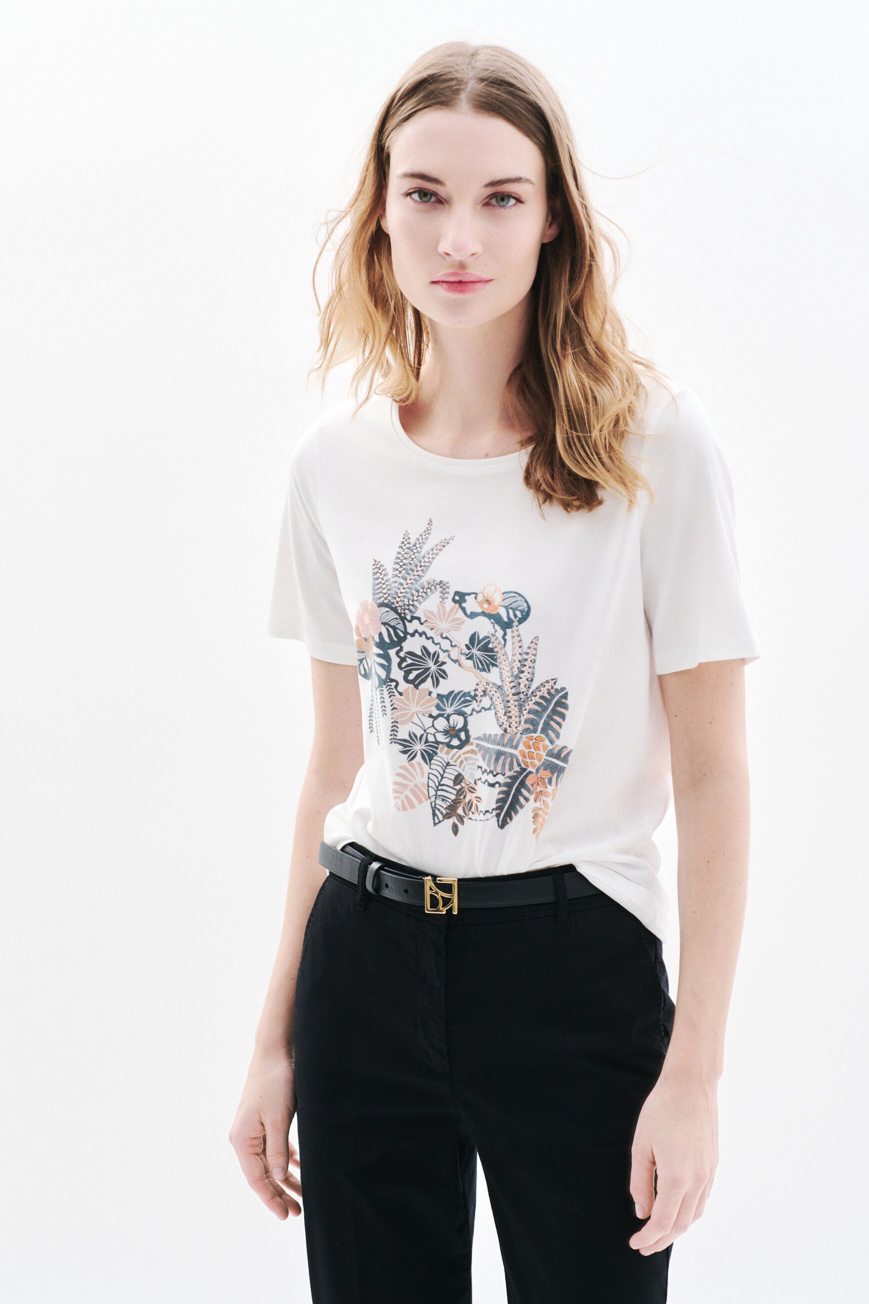 T-shirt Tserpenti gris foncé femme