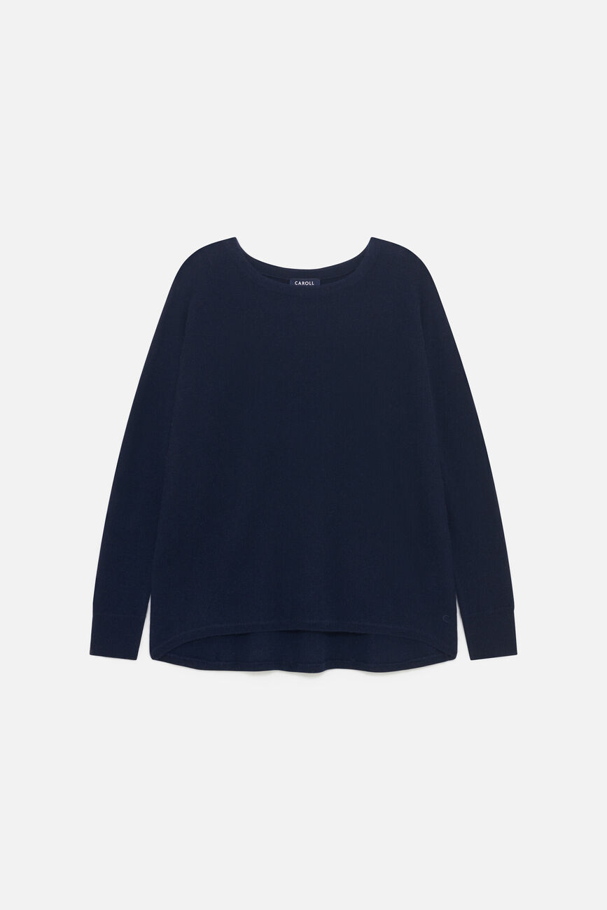 maglione mamelia 100% cachemire blu navy donna