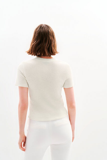 T-shirt Tulle naturfarben damen