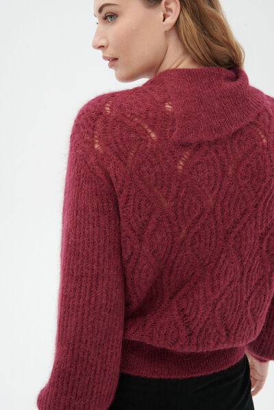 Pull merica bordeaux femme