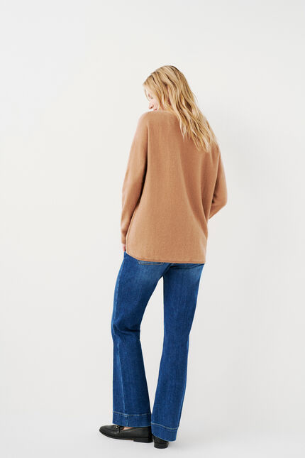 Pull mamelia 100 % cachemire camel femme
