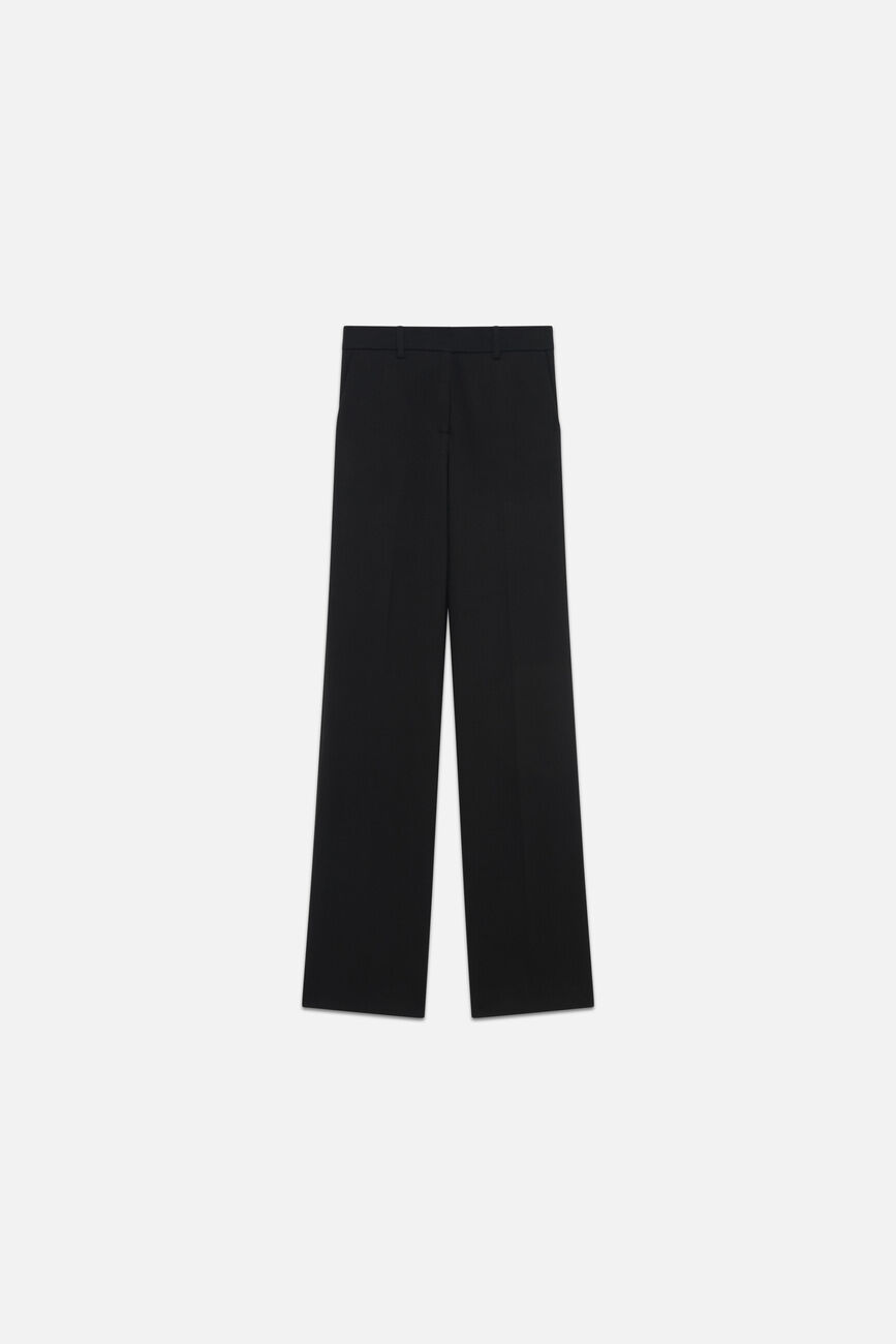 Pantalon plea noir femme