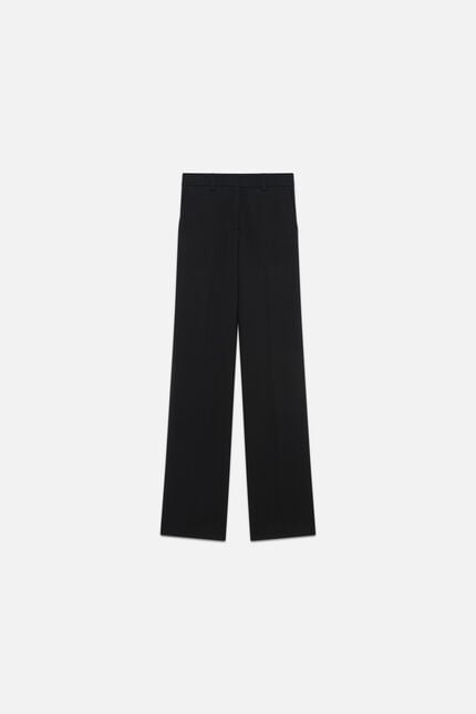 Pantalon plea noir femme