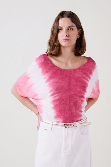 mila2 Trui 100% Linnen donkerrood vrouw