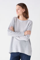 Mamelia Lurex sweater light grey woman