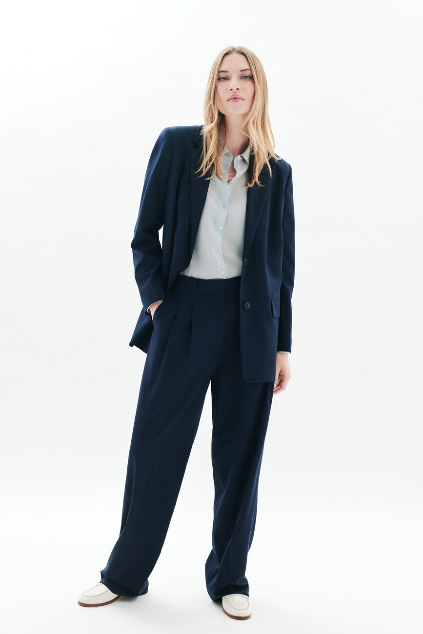 Pliage trousers navy blue woman