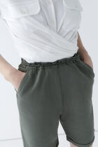 Seracruz shorts khaki green woman