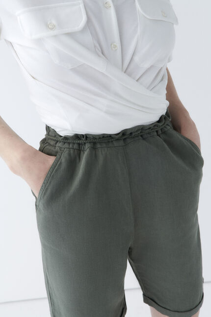 Pantalón corto seracruz verde caqui mujer