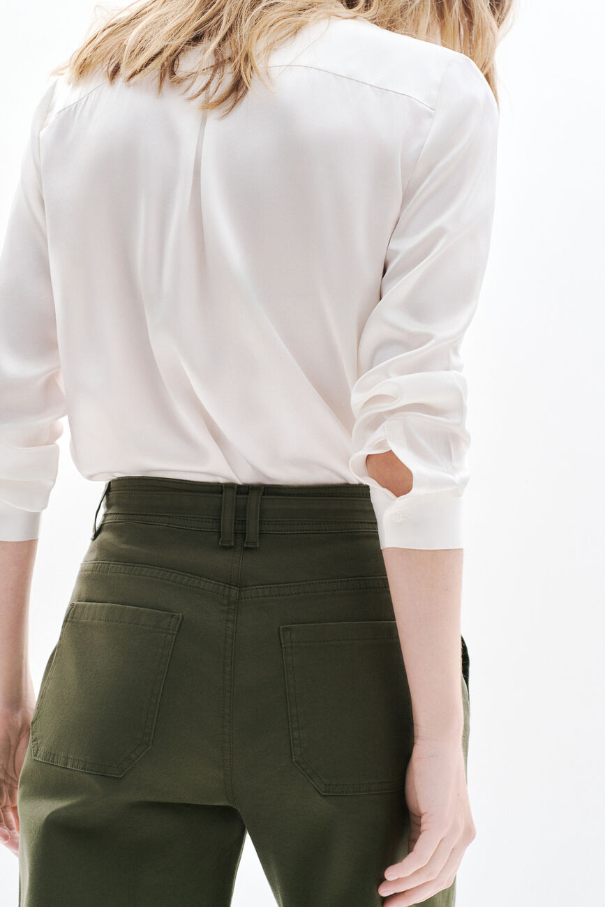 Pantalon Positano vert kaki femme