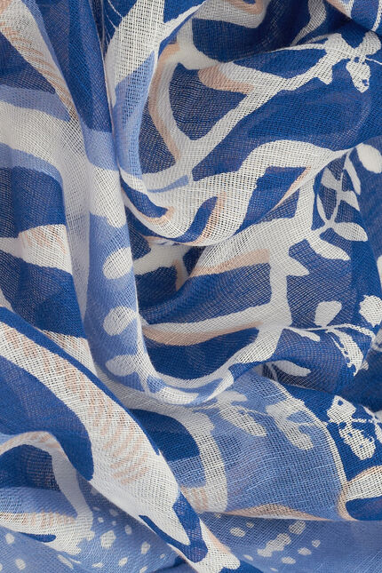 Foulard Lydie bleu gris femme