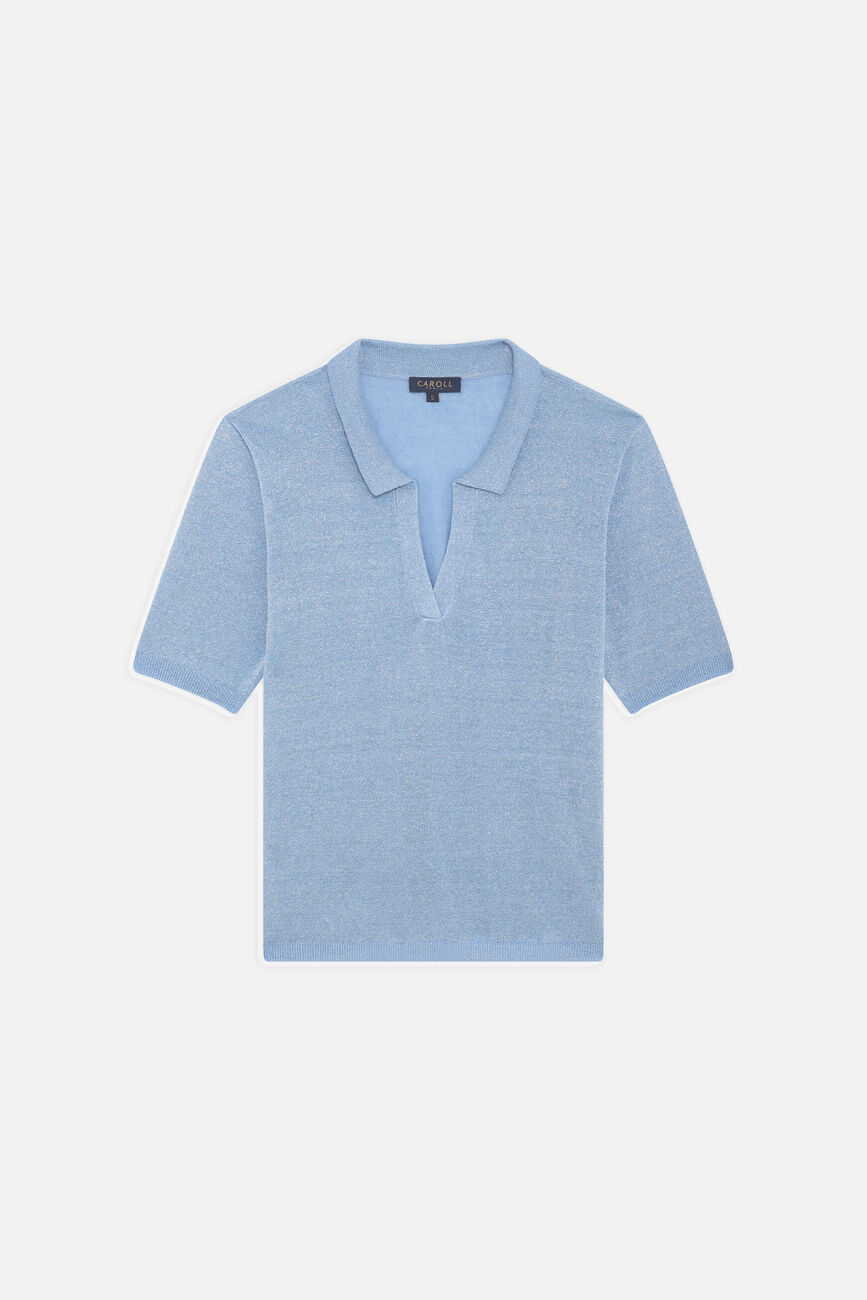 Pull Mikalu bleu gris femme