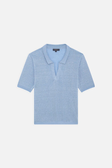 Pull Mikalu bleu gris femme