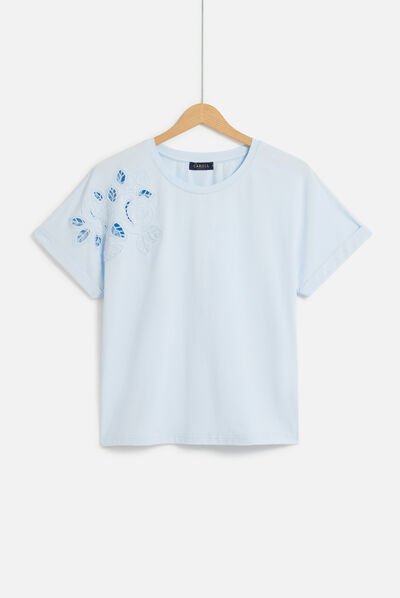 T-shirt tosca bleu ciel femme