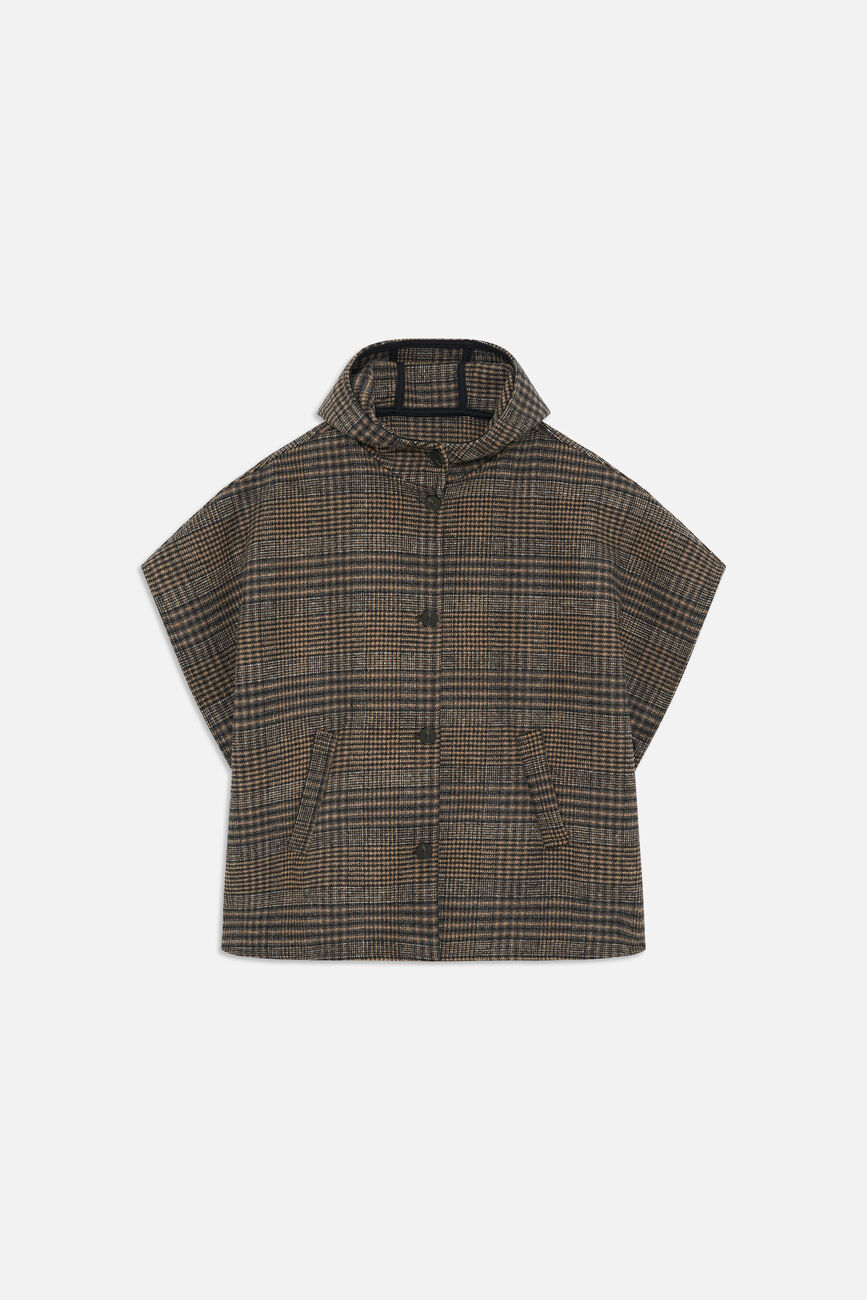 Poncho Harca2 taupe femme
