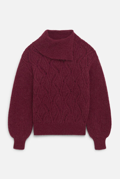 Pull merica bordeaux femme