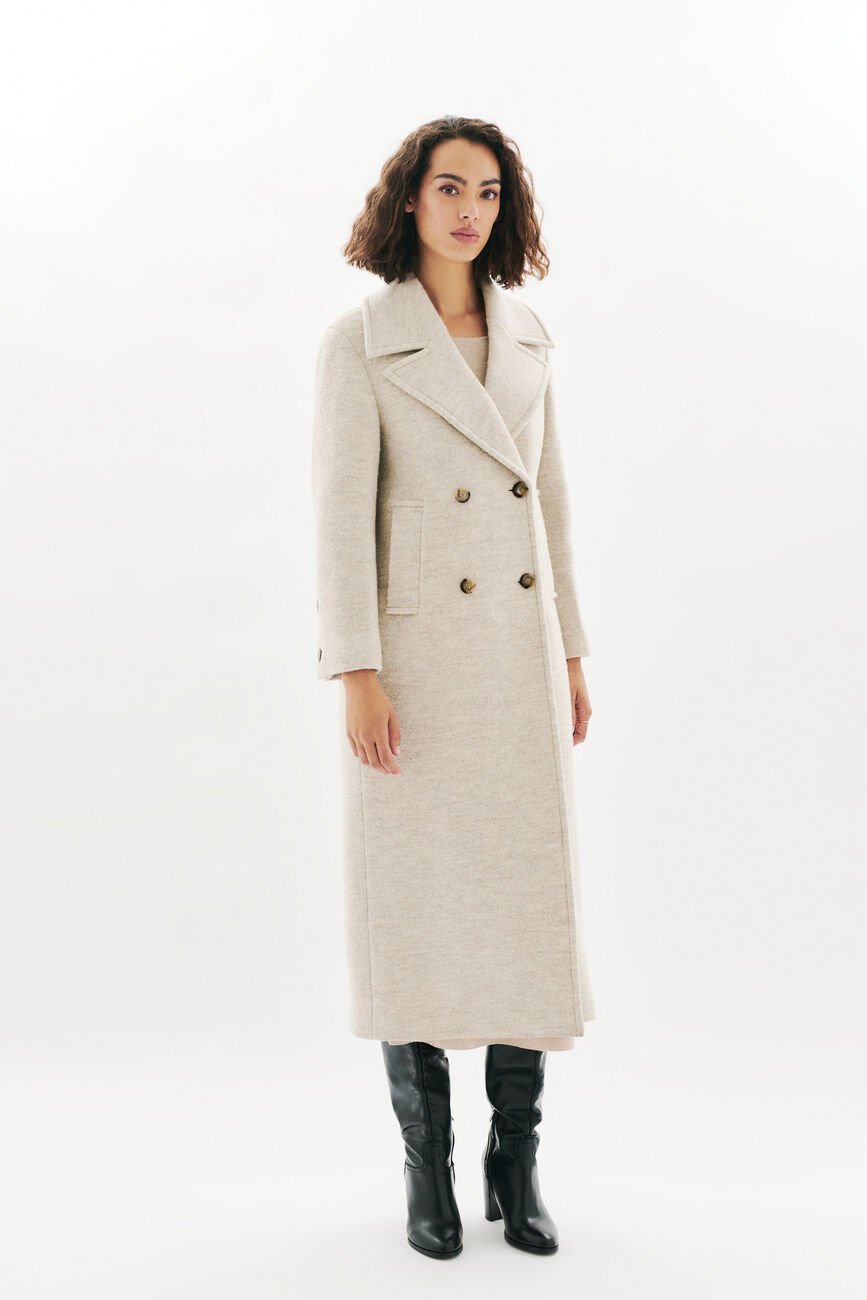 Gabanone2 coat 100% wool ecru woman