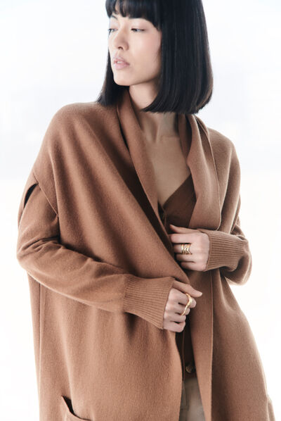 Veste melisa marron cognac femme