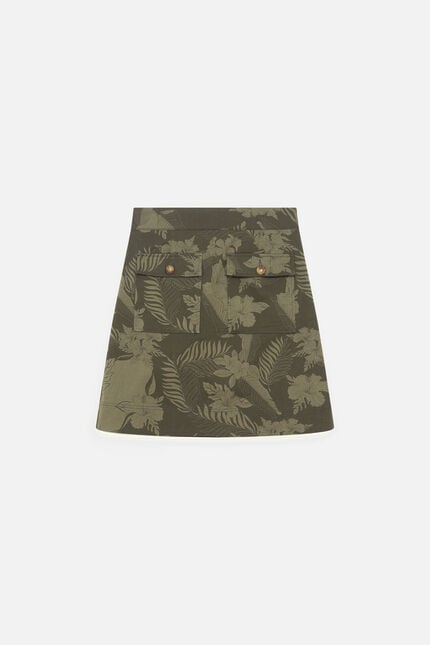 Jupe Jane vert kaki femme