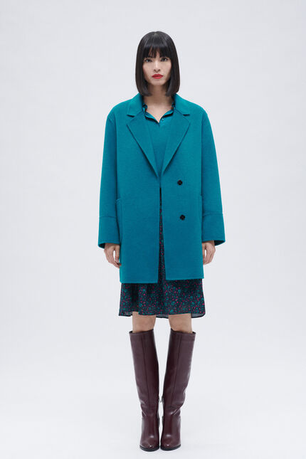 Manteau ginger bleu turquoise femme