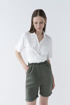 Seracruz shorts khaki green woman