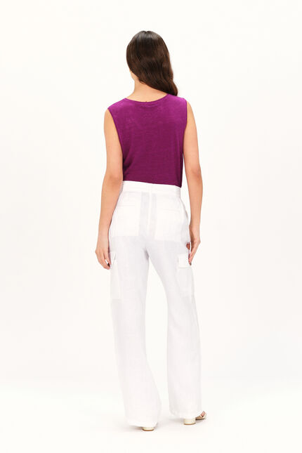 Pantalon porto blanc femme