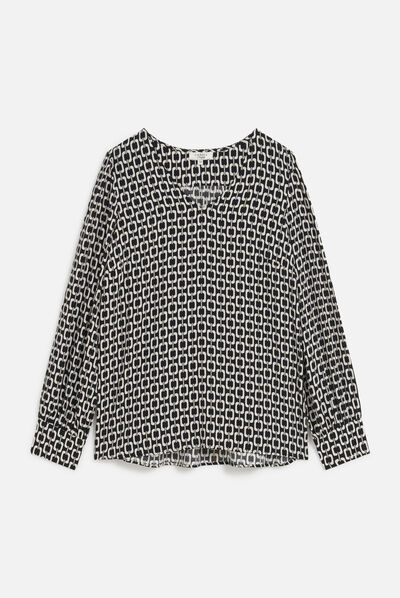 Blouse cara noir femme
